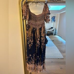 Free People smocked midi dress